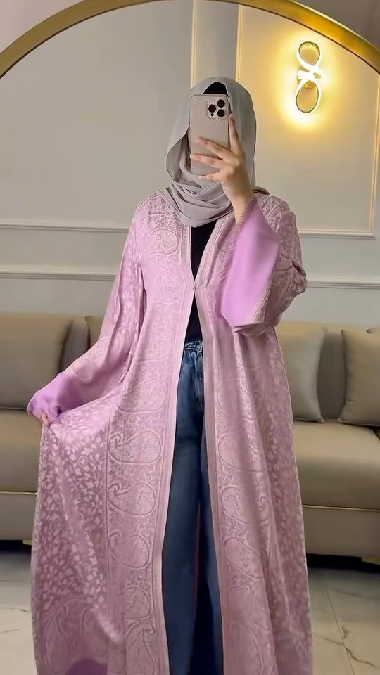 Lilac Kashmiri abaya