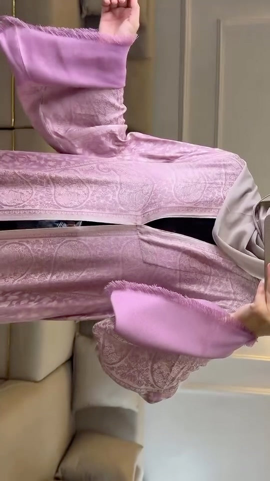 Lilac Kashmiri abaya