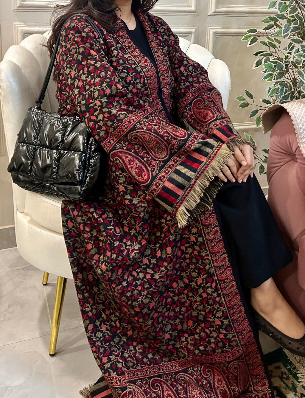 Black Kashmiri Abaya