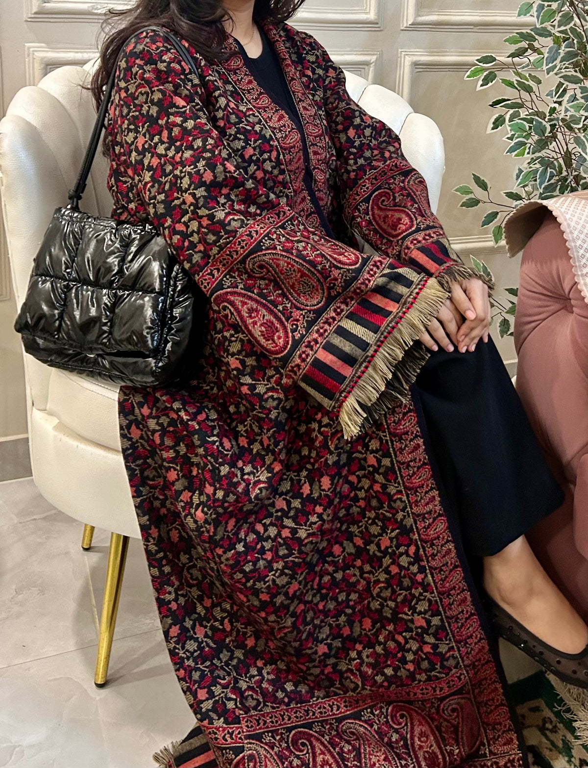 Black Kashmiri Abaya