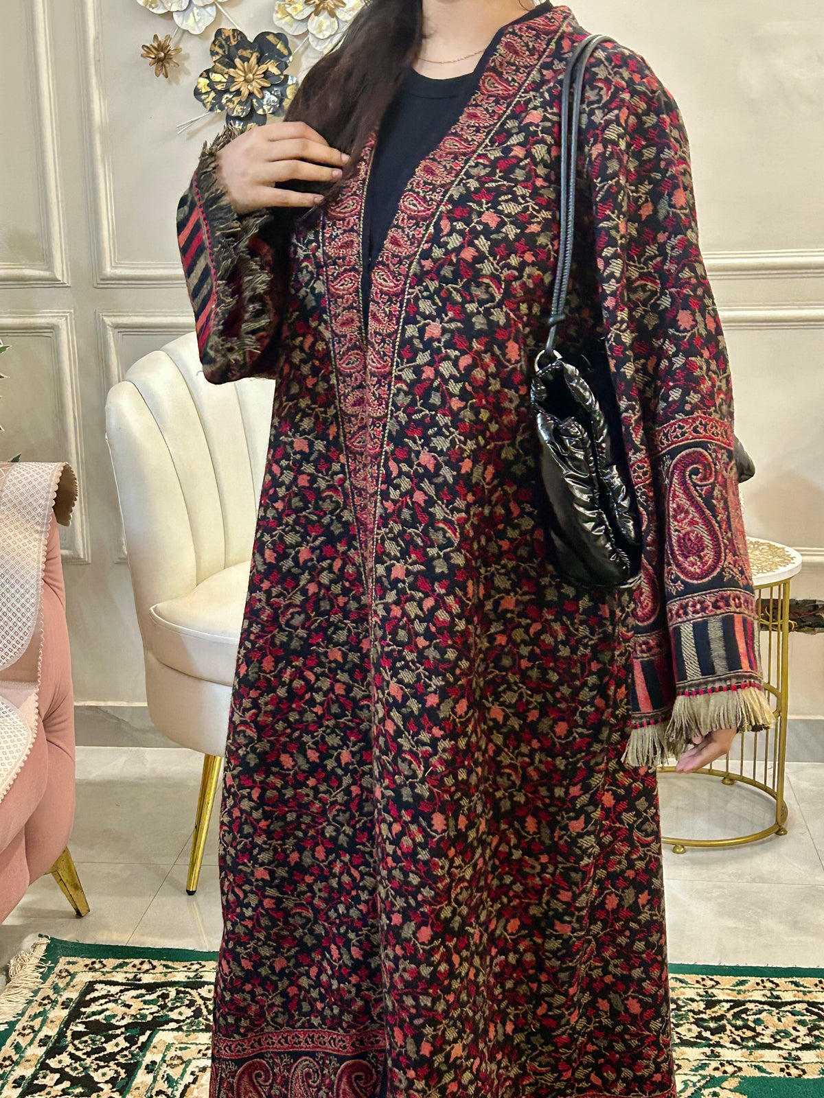 Black Kashmiri Abaya