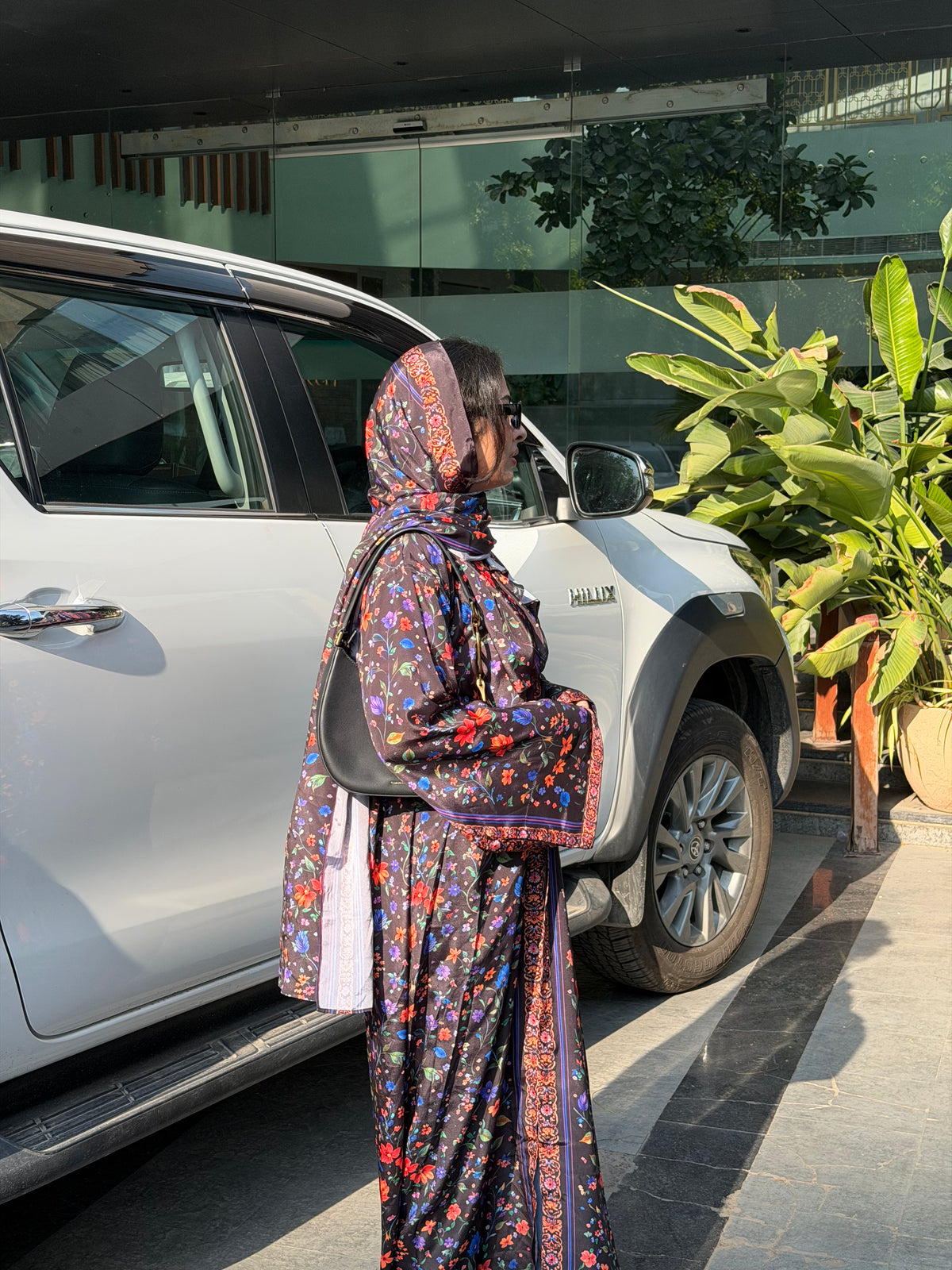 Floral abaya